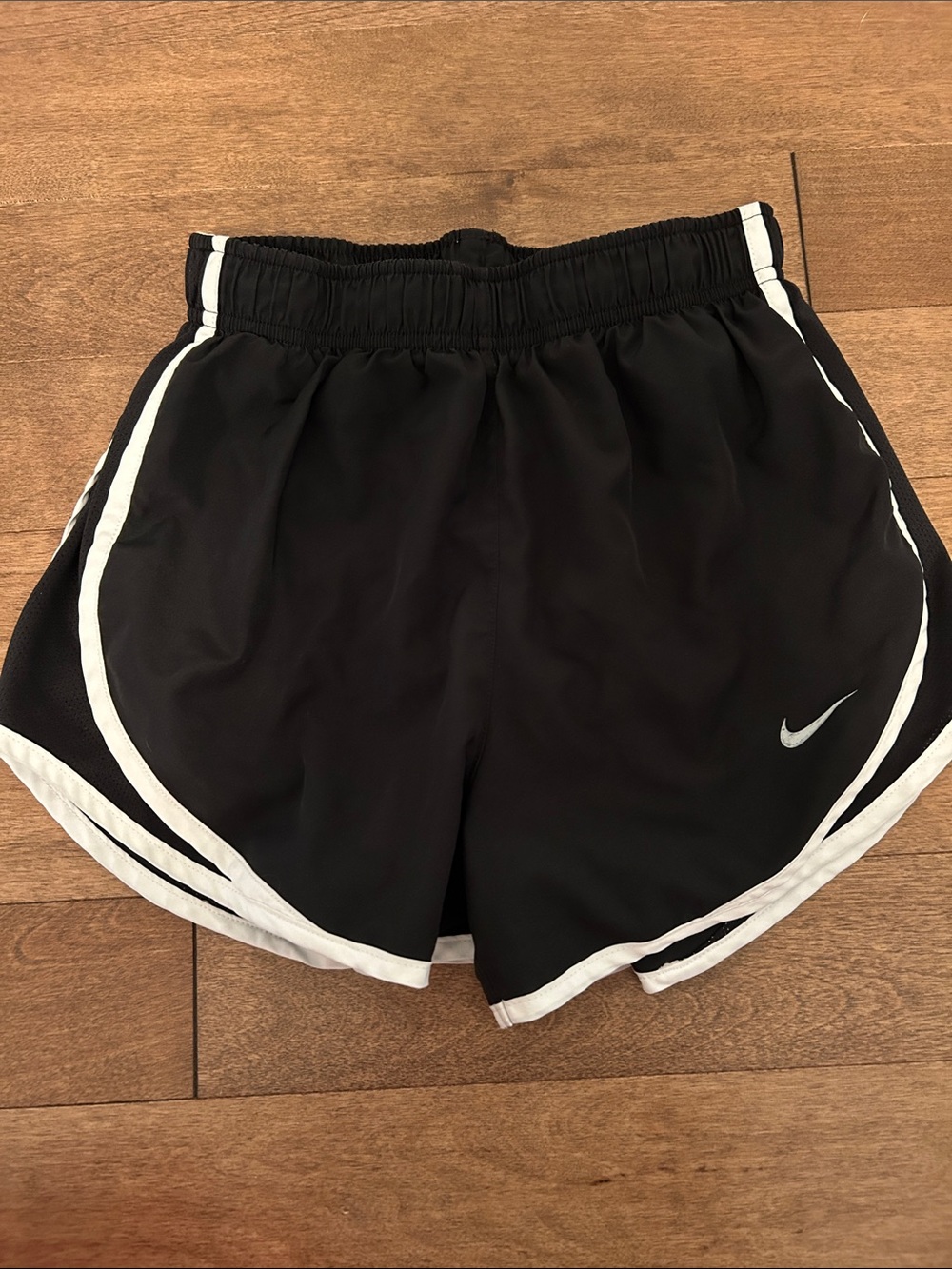 Nike Black Athletic Shorts with White Trim